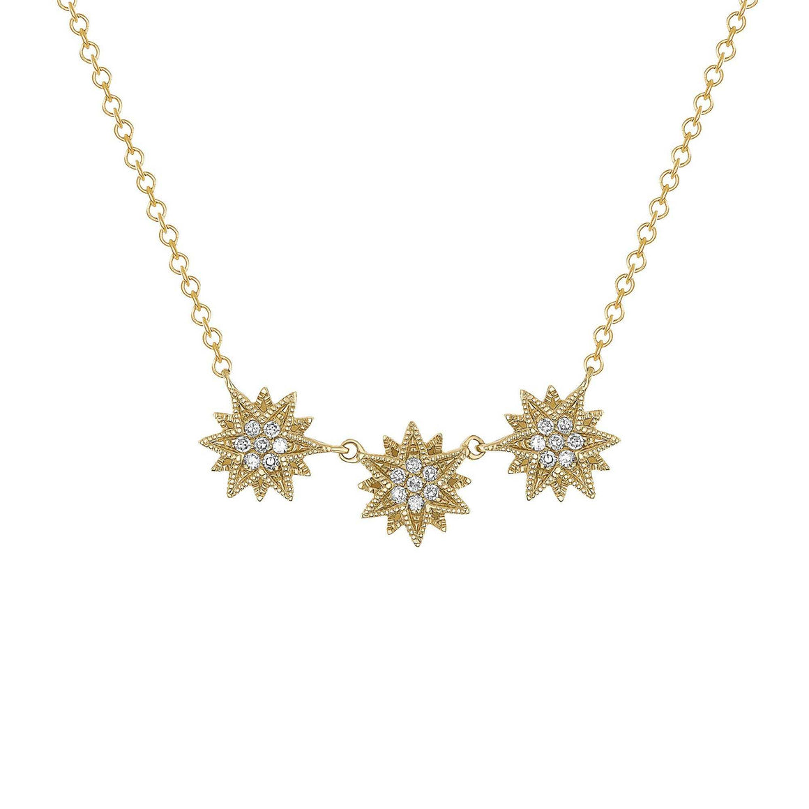 14K YELLOW GOLD,DIAMOND, SUNFLOWER NECKLACE - Euro Time & Jewels