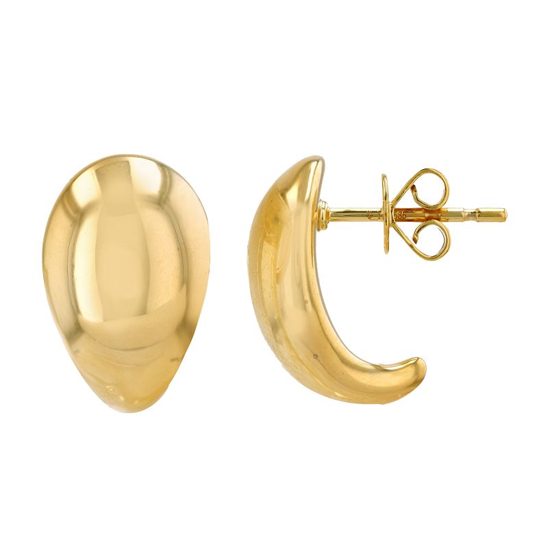 14k Yellow Gold Pear Shape Earrings