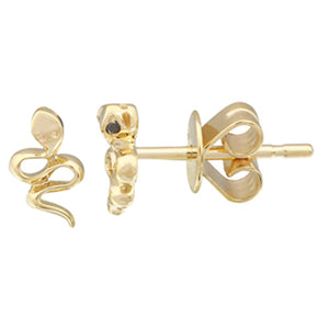 Snake Black Diamond Simple Stud Earrings - Euro Time & Jewels