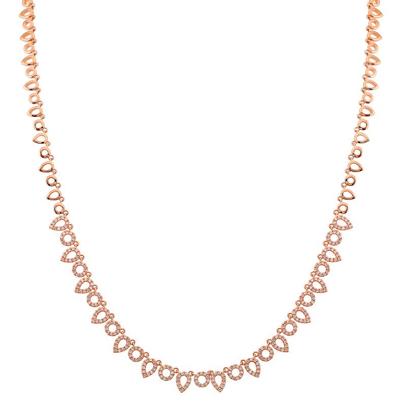 Open Pear & Open Circle Diamond Necklace | Heist Jewelry