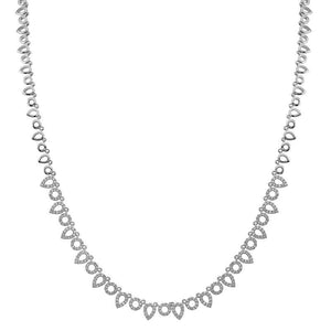 Open Pear & Open Circle Diamond Necklace | Heist Jewelry