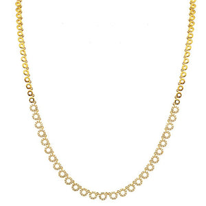 Open Circle Repeating Gold Necklace - Euro Time & Jewels