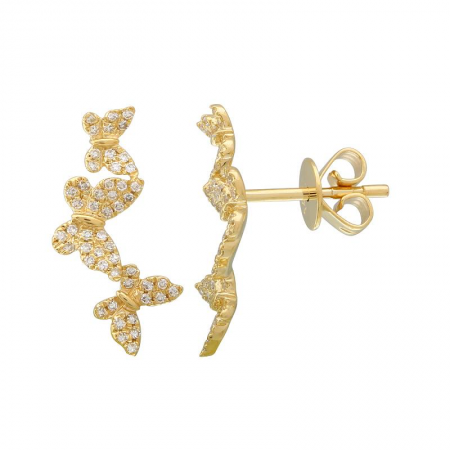 Mini Trio Butterfly Studs