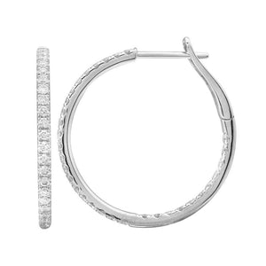 27mm Round Diamond Hoops