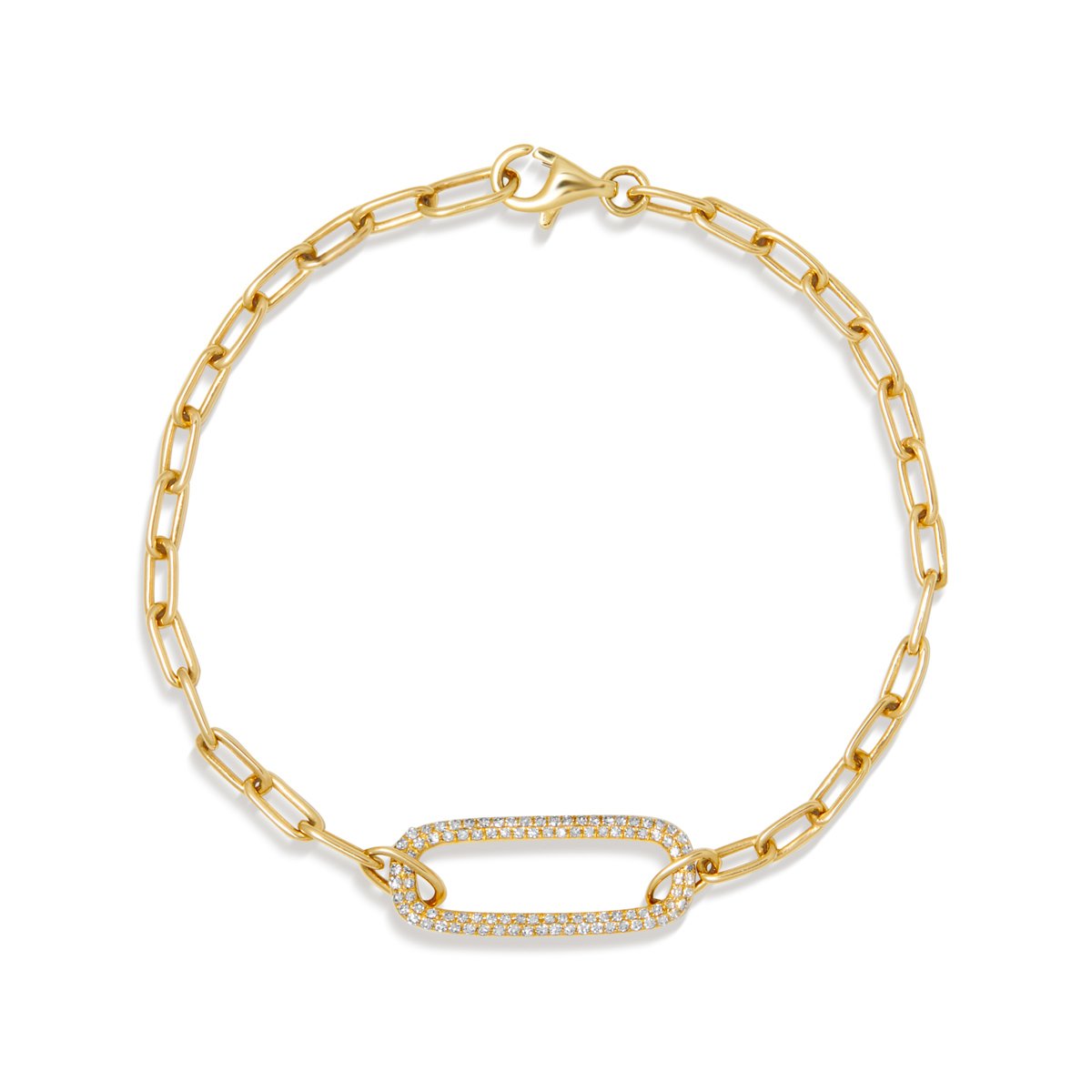 Pave diamond on sale link bracelet