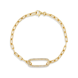 Pave Diamond Link Bracelet