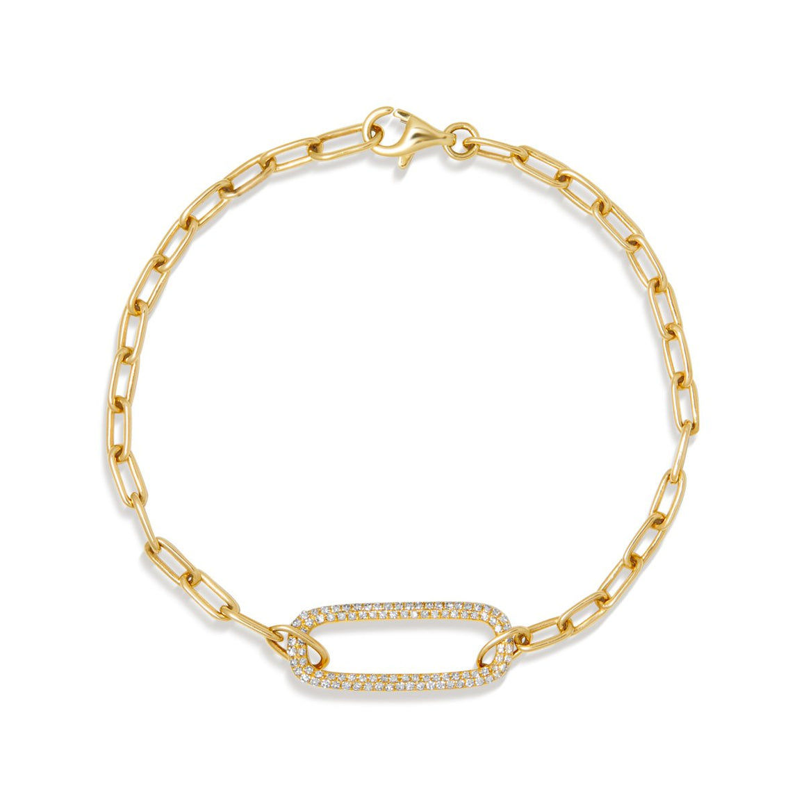 Pave Diamond Link Bracelet