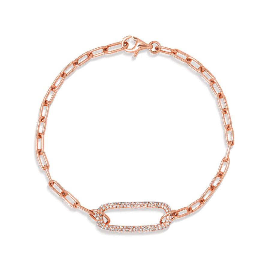 Pave Diamond Link Bracelet