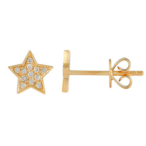 Mini Star Stud Diamond Earrings - Euro Time & Jewels