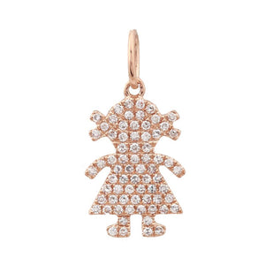 Diamond Girl Necklace Charm