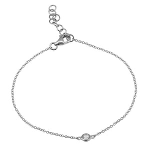 Single Diamond Bezel Set Bracelet