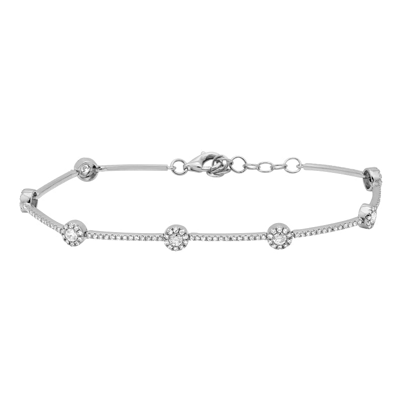 Silver Joy of White Tennis Bracelet – GIVA Jewellery