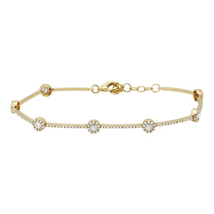 Simple Circle Diamond Bracelet - Euro Time & Jewels