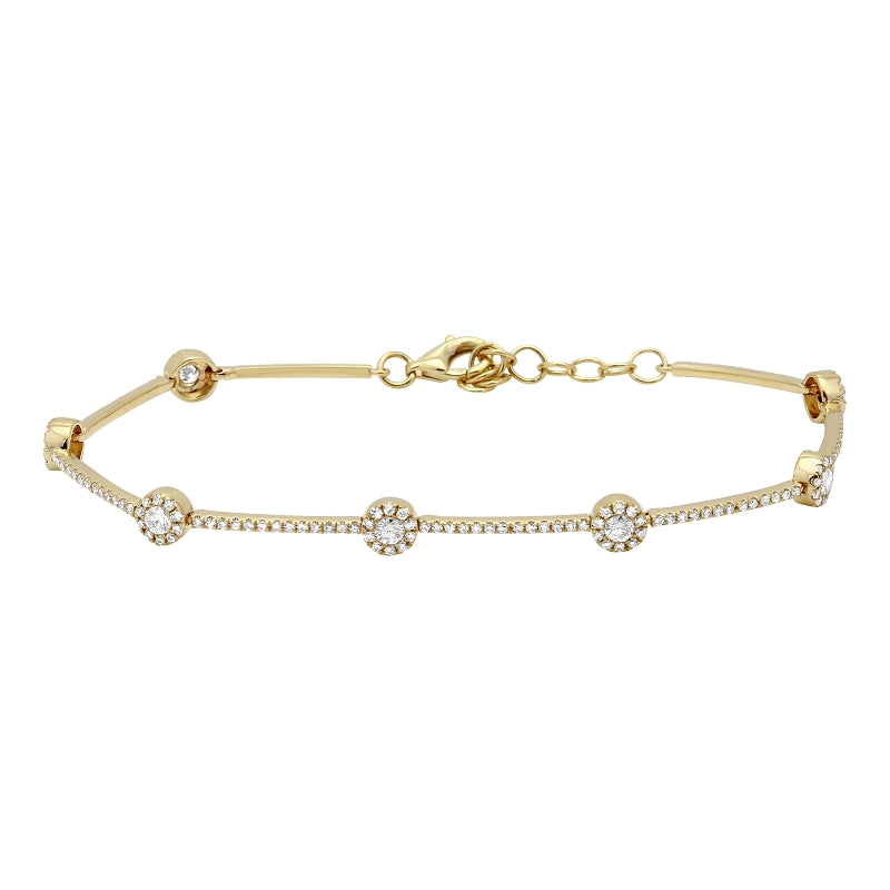 Simple Circle Diamond Bracelet - Euro Time & Jewels