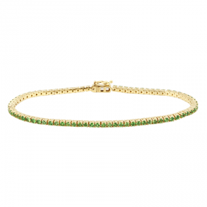 Green Gemstone Gold Bracelet - Euro Time & Jewels