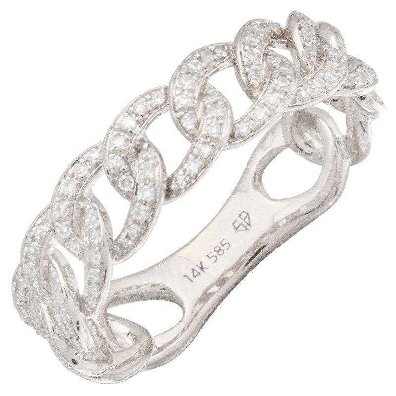 Chain link online diamond ring