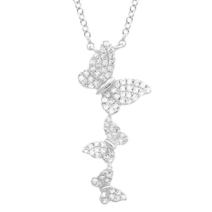 Cascading Butterfly Diamond Necklace - Euro Time & Jewels