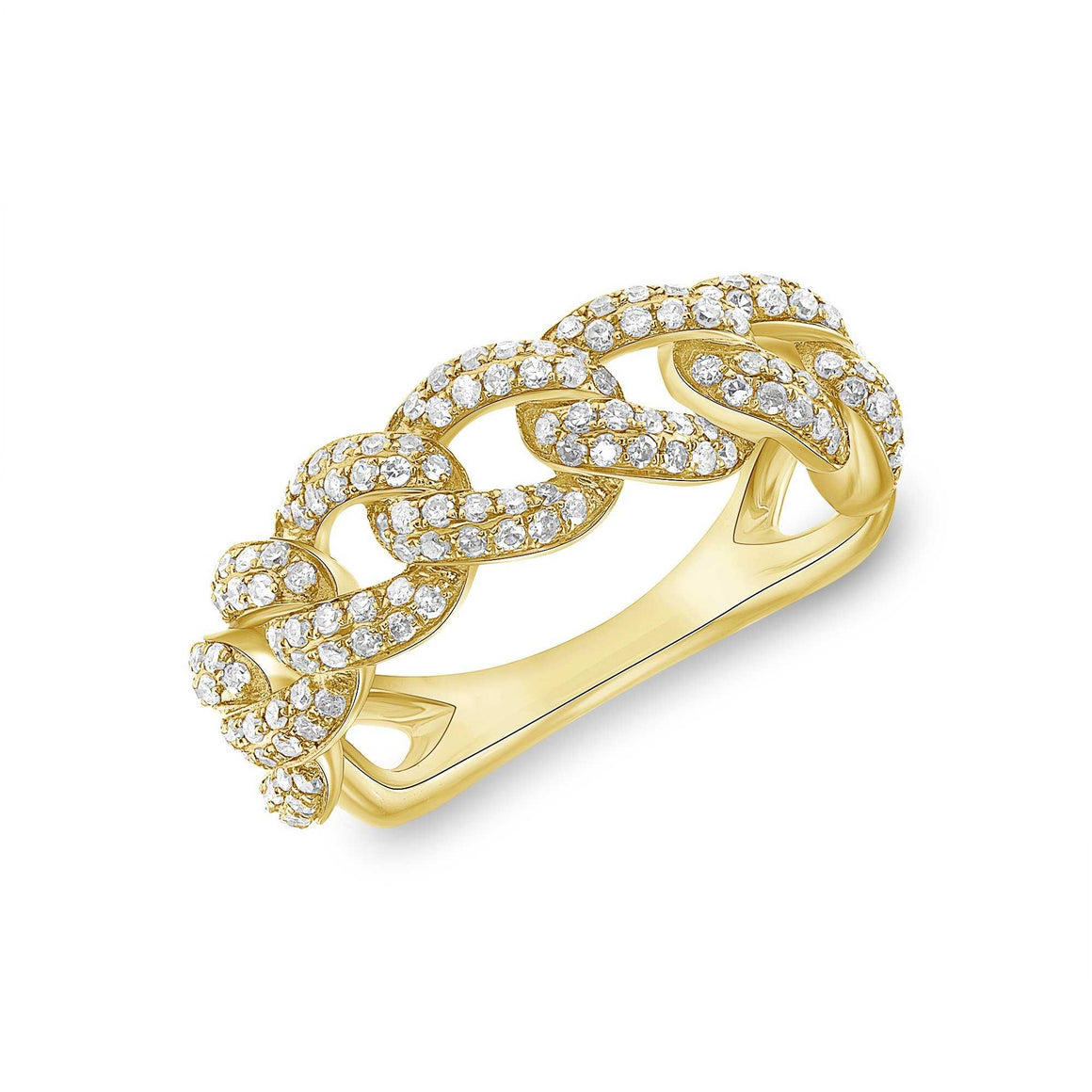 14K YELLOW GOLD, DIAMOND, ROUND CONNECT RING - Euro Time & Jewels