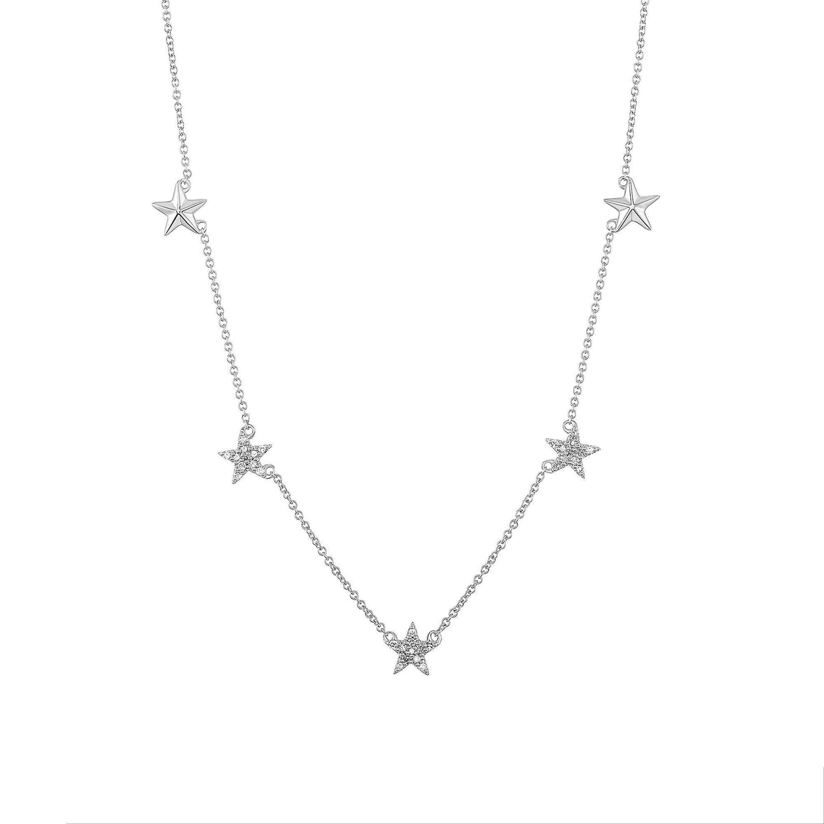 5 Star Charm Necklace - Euro Time & Jewels