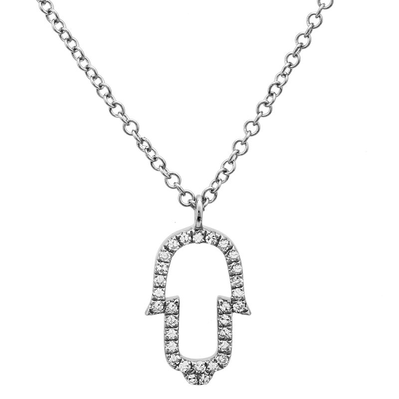 Hollow Hamsa Pendant Necklace - Euro Time & Jewels