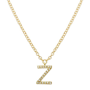 Small Initial Necklace - Euro Time & Jewels