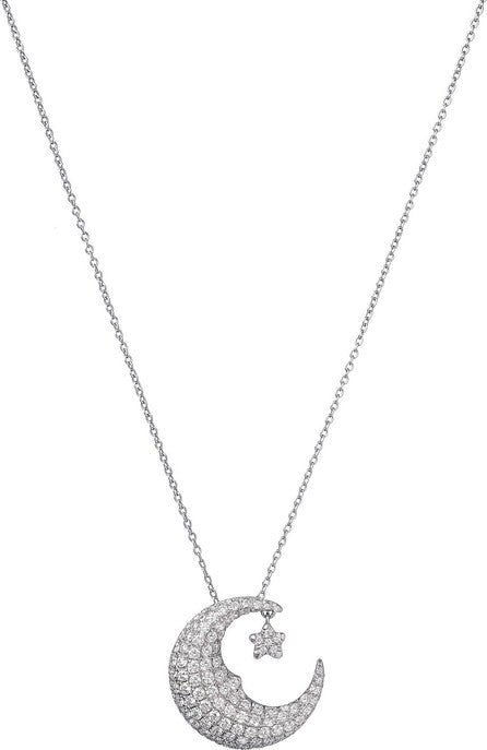 Pippo Perez Diamond Moon Necklace