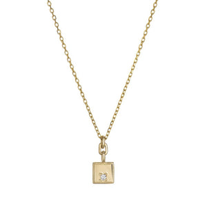 Square Diamond Mirror Necklace