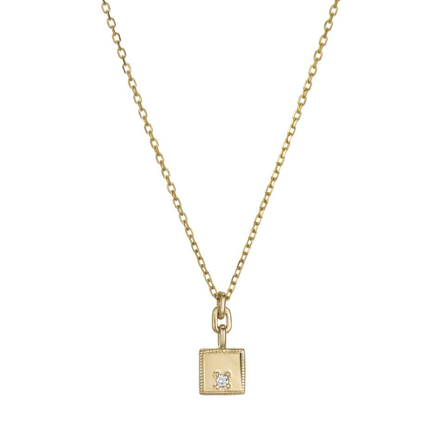 Square Diamond Mirror Necklace